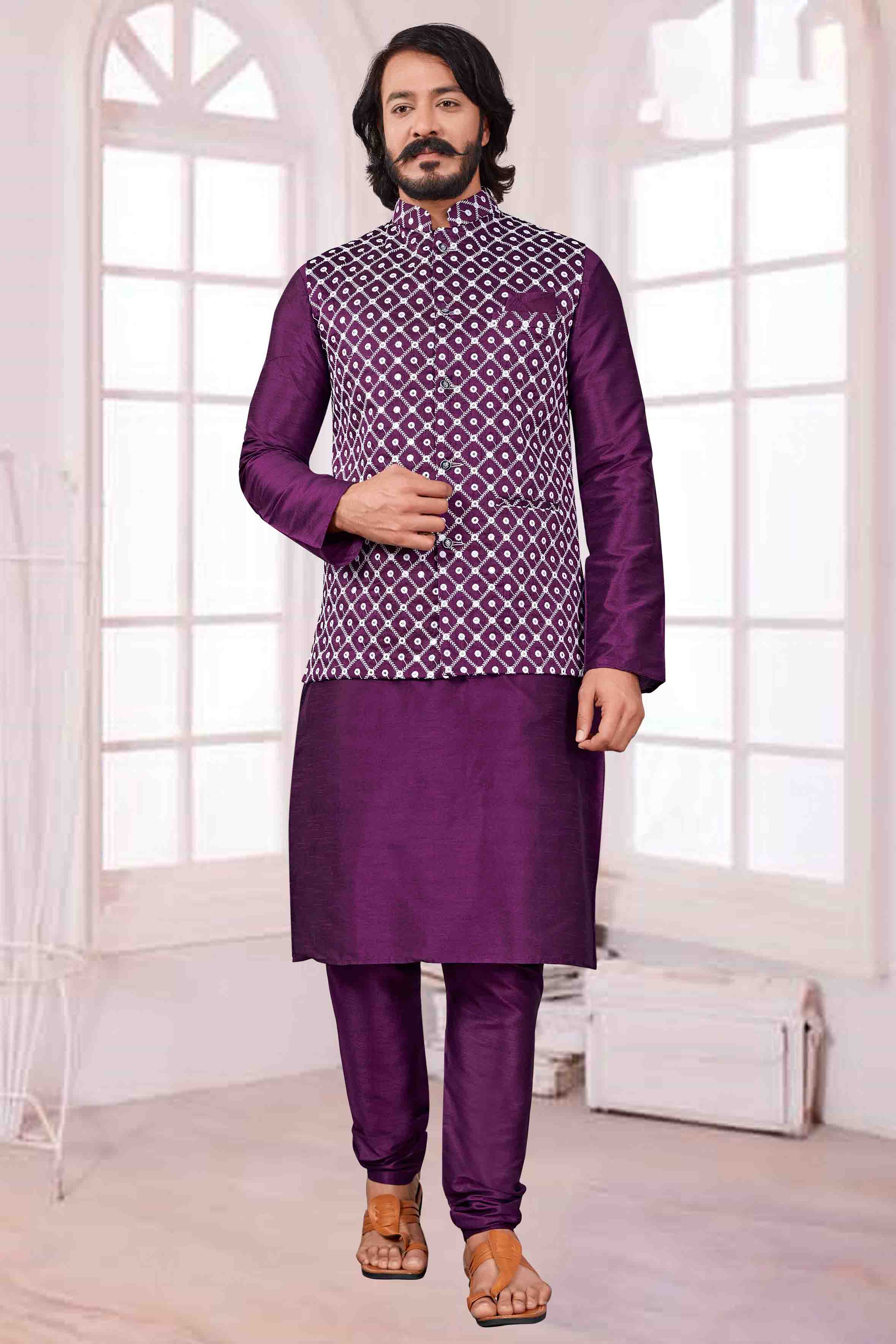 Indo Western Purple Dresses, Kurtis, Kurtas and Bottoms Online